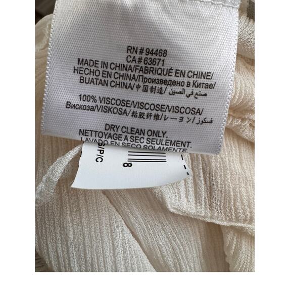 NEW BCBGMAXAZRIA Women's Chiffon Bishop Sleeve Blouse Size S - Picture 5 of 8